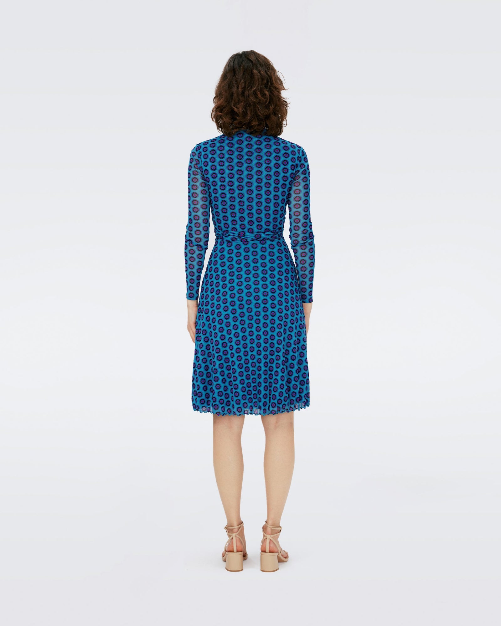Dvf Brenda Dress In Flower Tie Barrier Reef