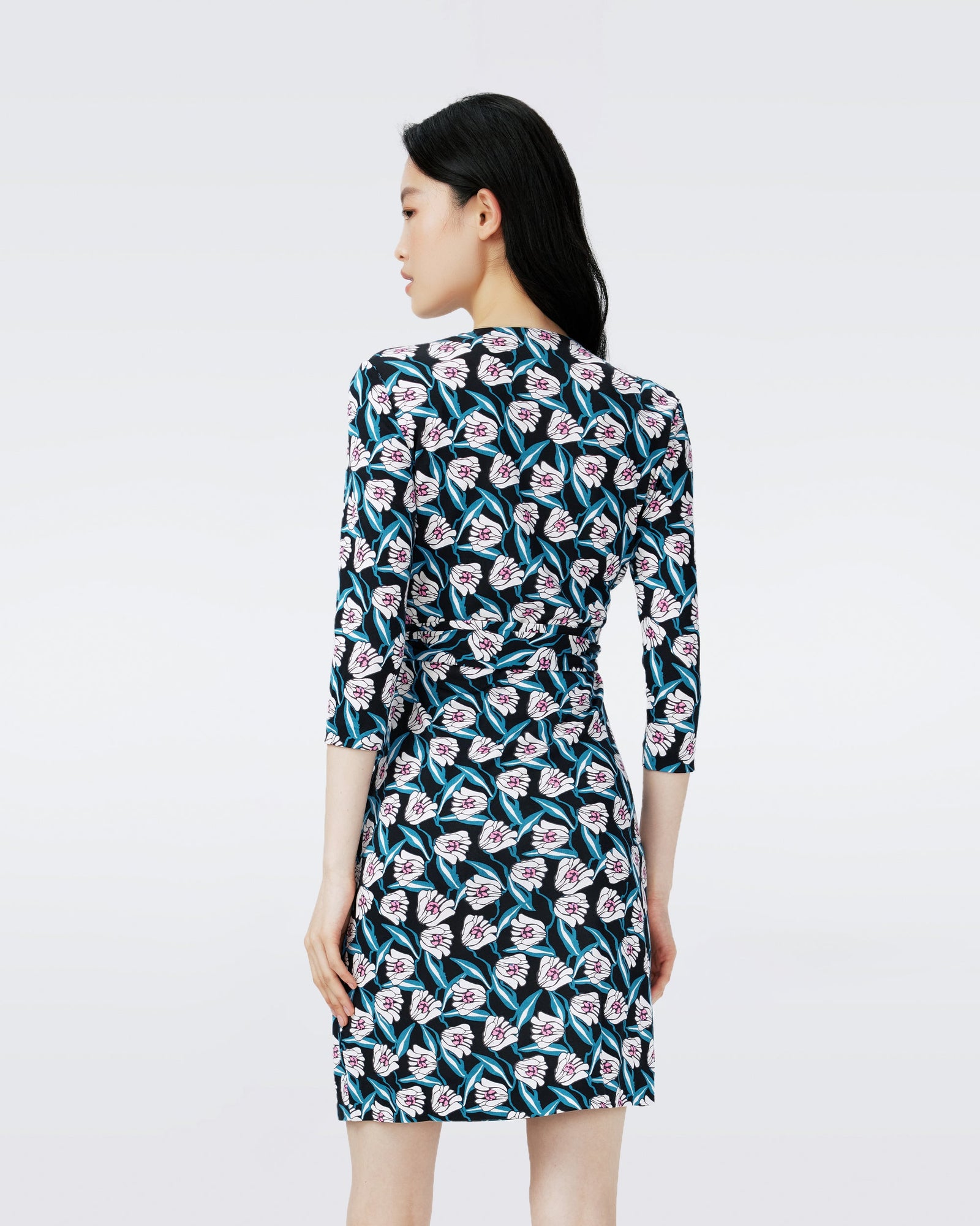 Dvf New Julian Two Dress In Fortune Vine Ivory