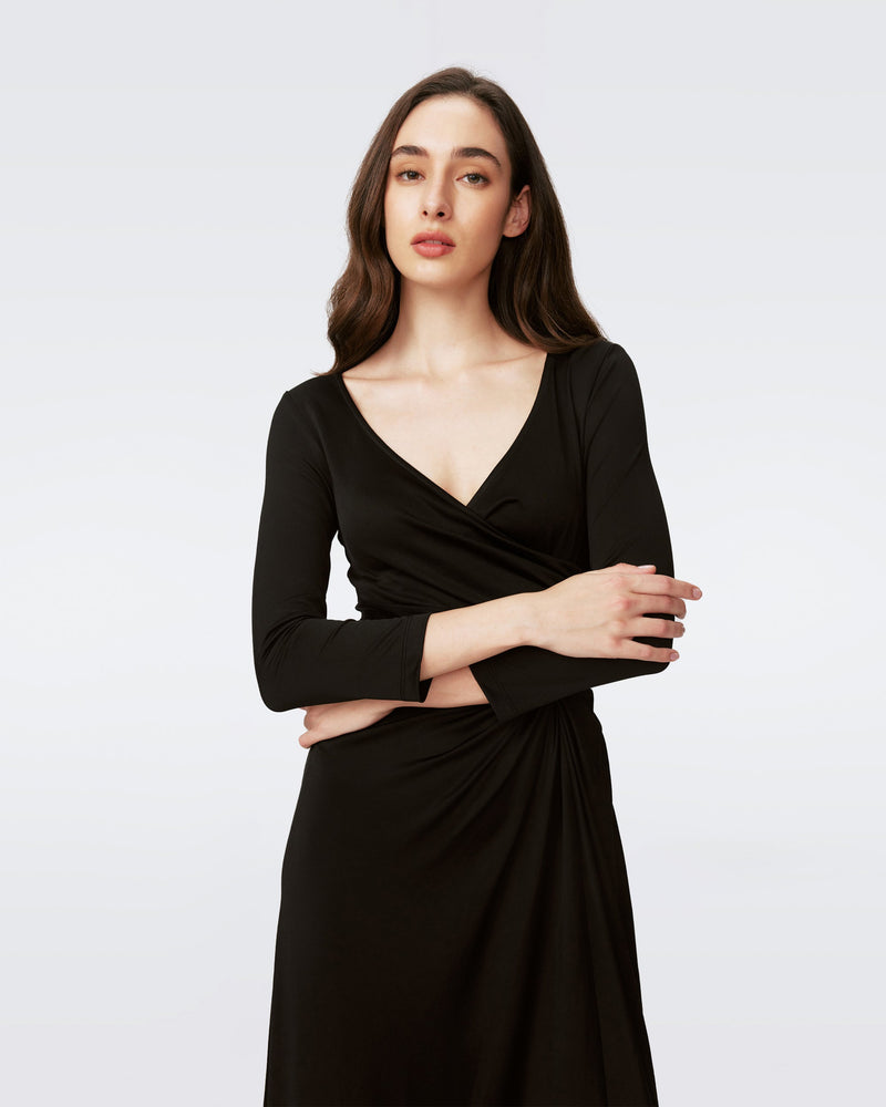 DVF SHIRI DRESS in BLACK