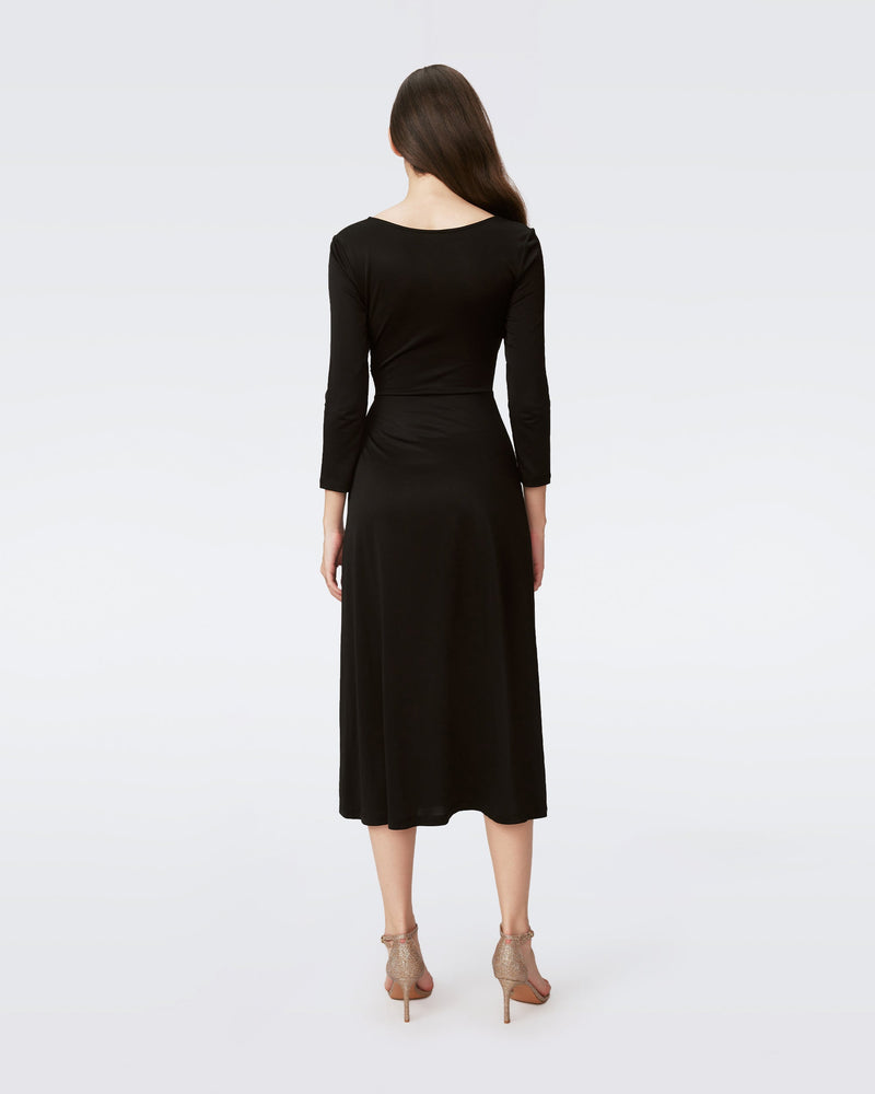 DVF SHIRI DRESS in BLACK