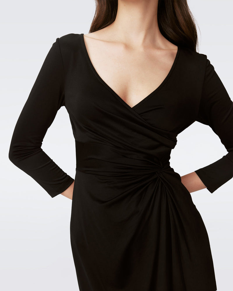 DVF SHIRI DRESS in BLACK