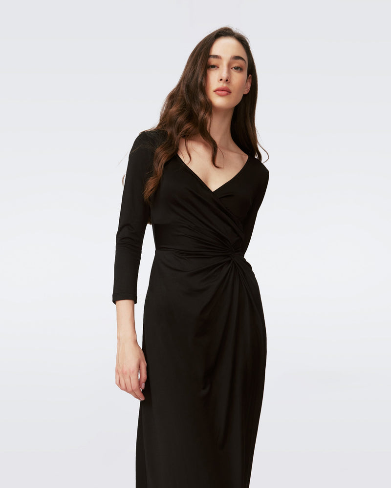 DVF SHIRI DRESS in BLACK