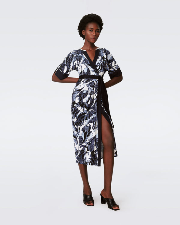 DVF DOROTHEA DRESS in SERPENT DANCE LARGE