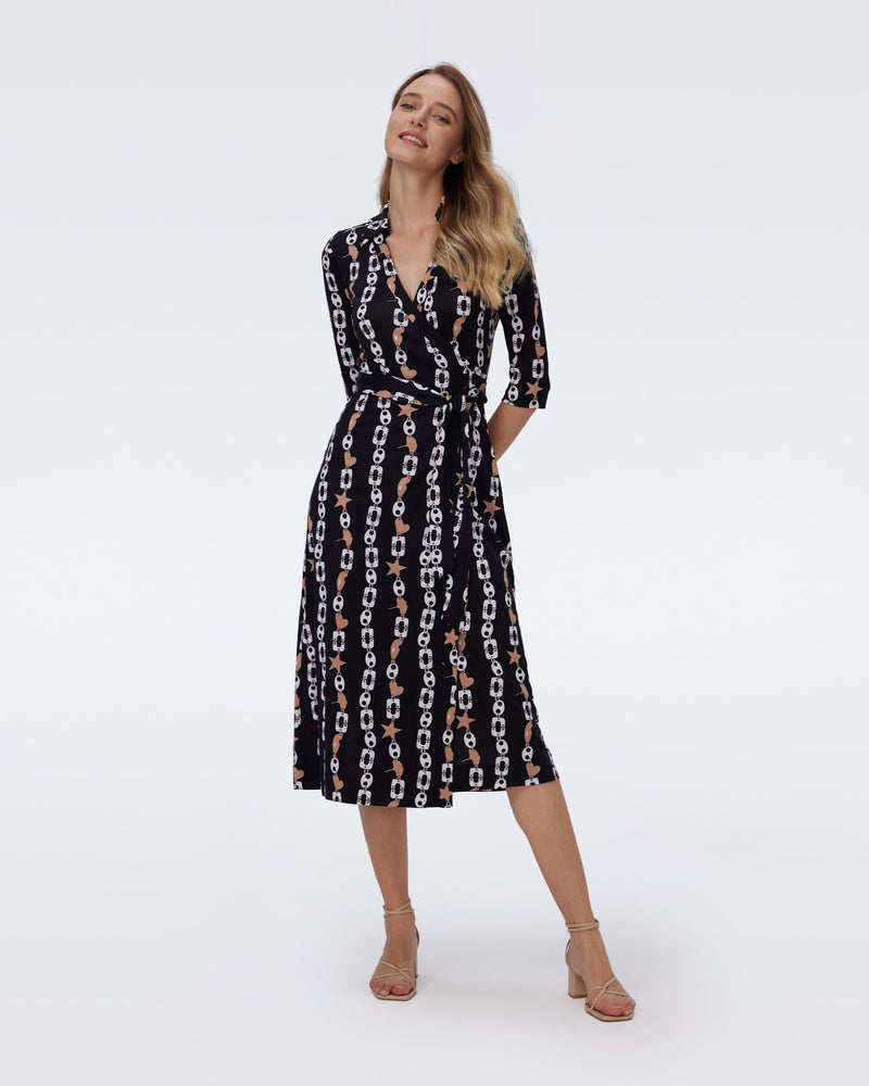 Abigail Silk Jersey Midi Wrap Dress