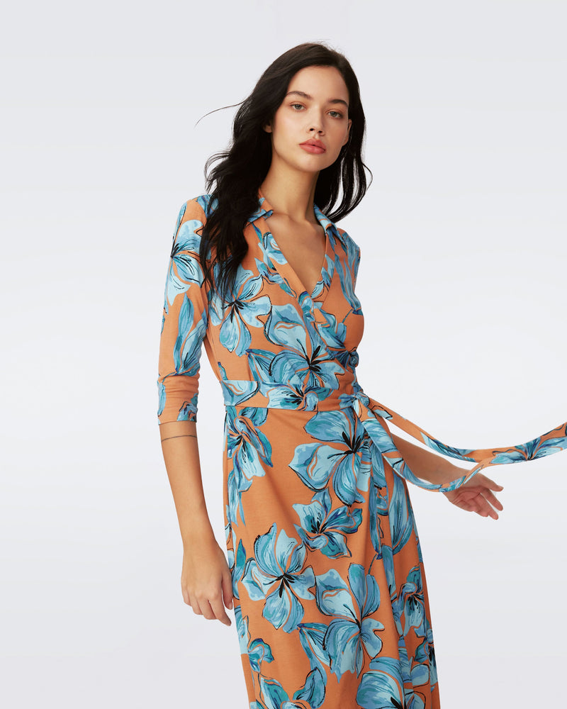 Abigail Silk Jersey Midi Wrap Dress