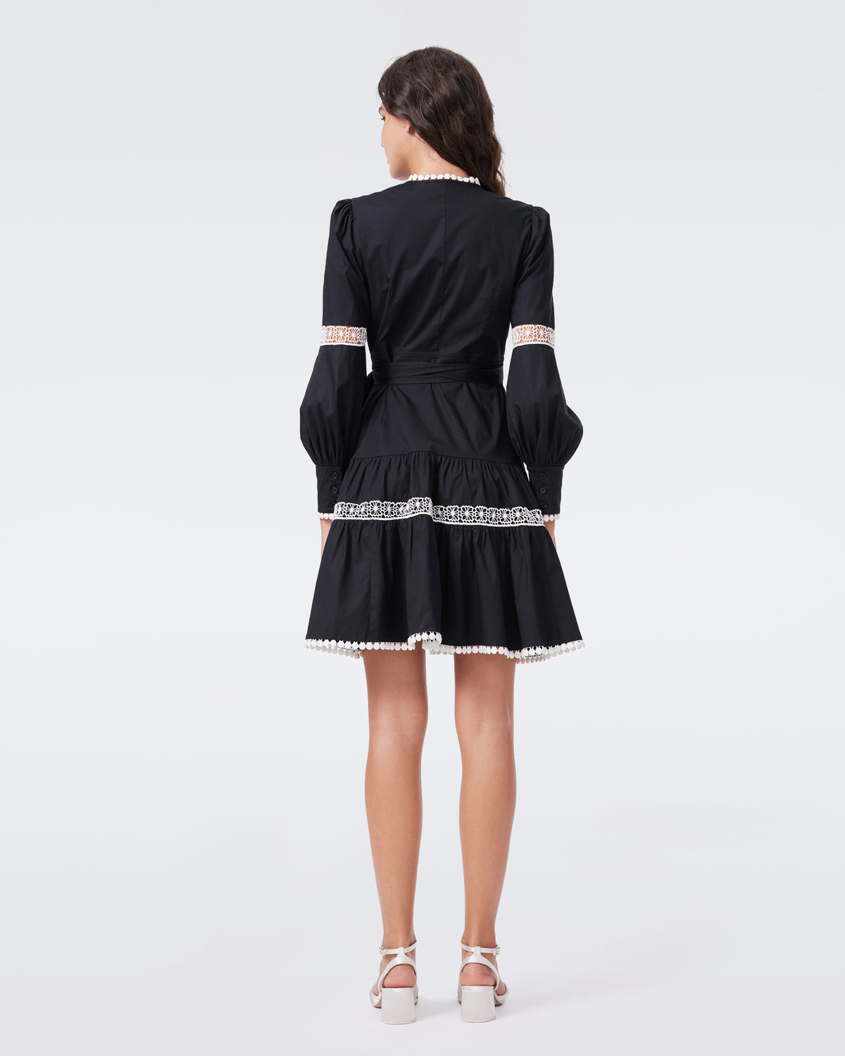 Mini-jupe DVF Diane Von Furstenberg échecs Noir - Taille 10 US / 14 UK - Neuf Avec étiquettes