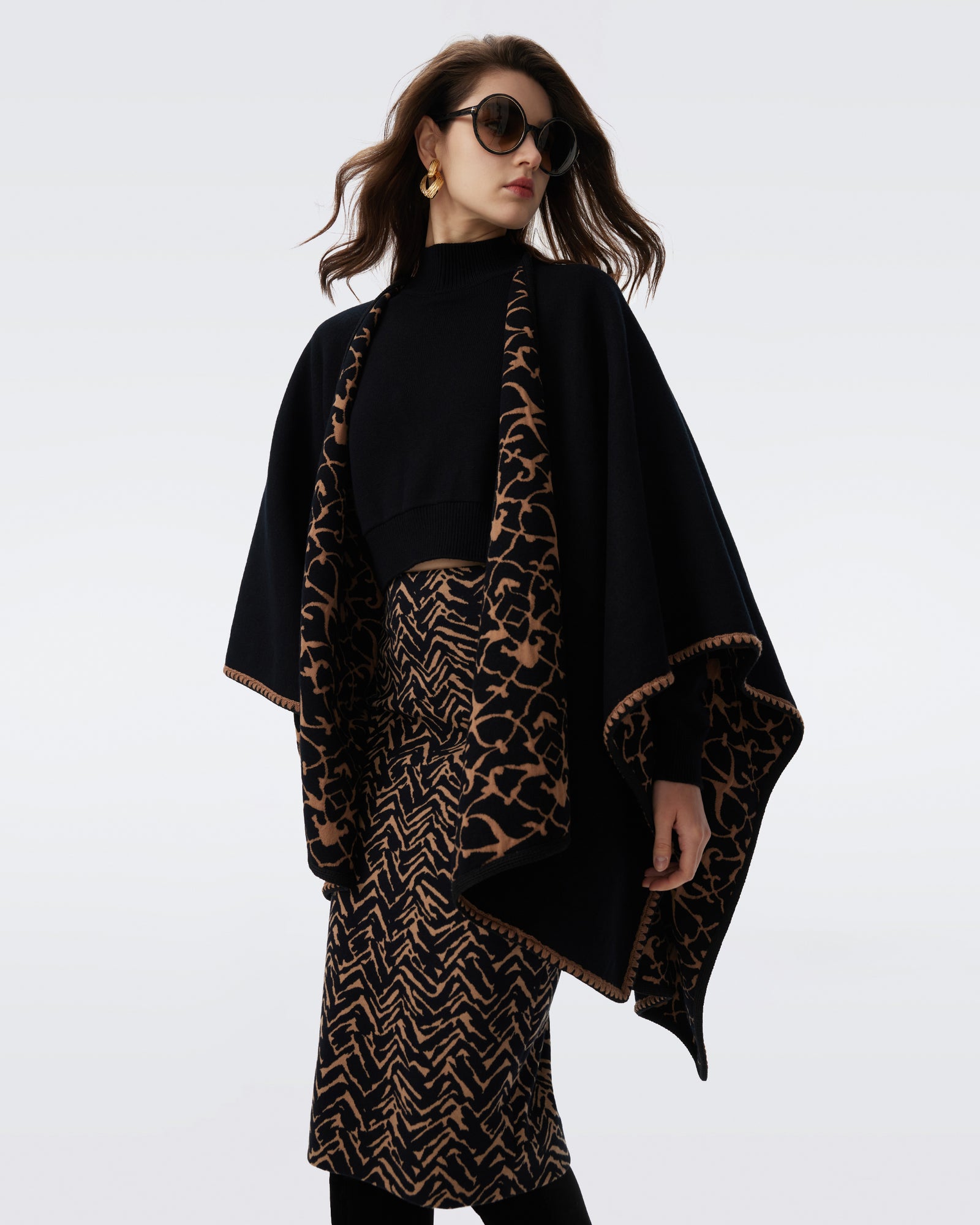 DVF FINNIE REVERSIBLE SCARF