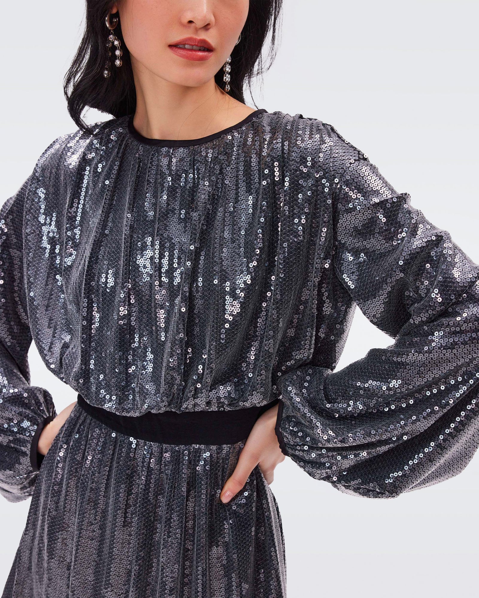 Moana Sequin Mesh Dress