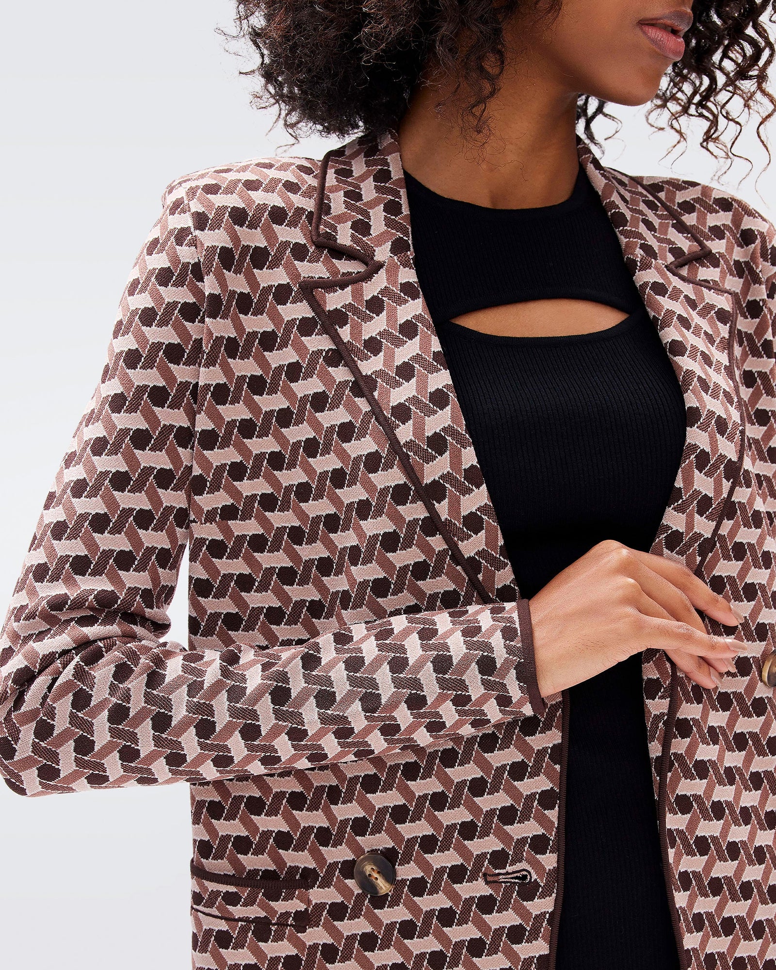 Dion Knit Jacquard Jacket