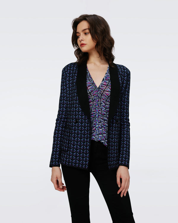 Trillian Knit Jacquard Wool Jacket