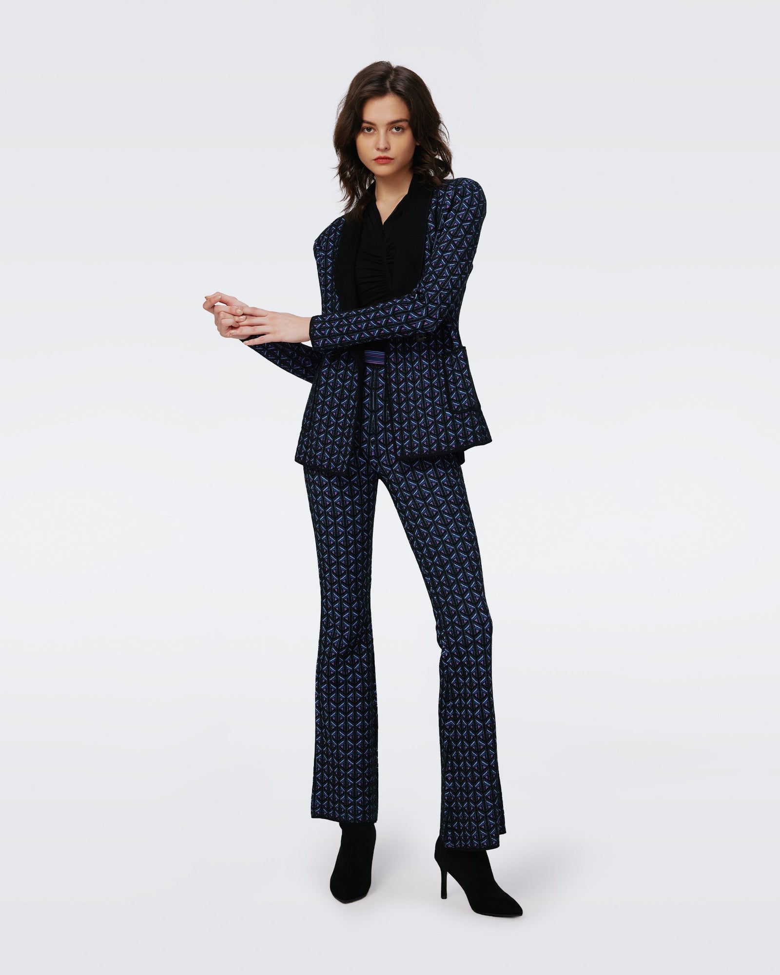 Trillian Knit Jacquard Wool Jacket