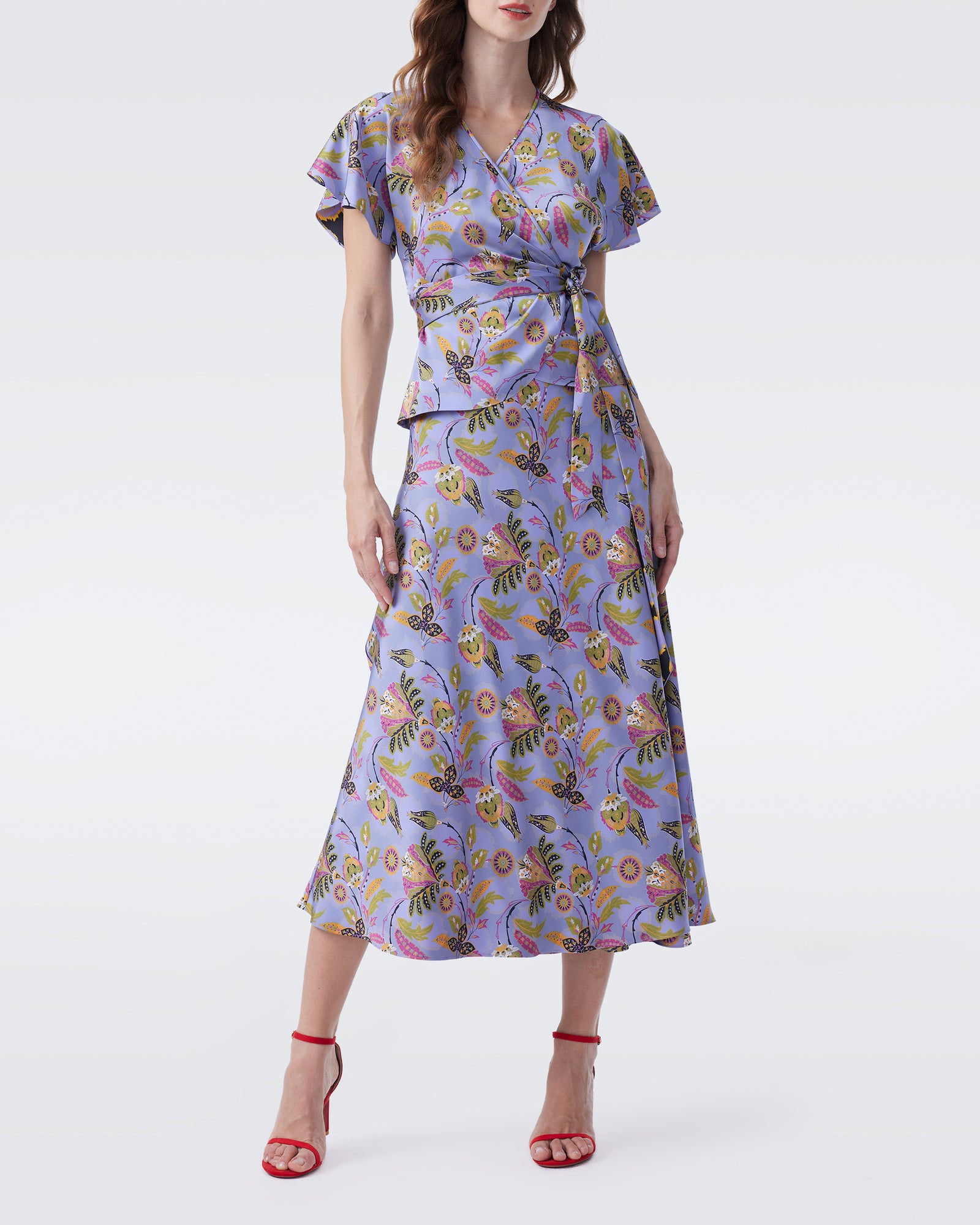 DVF KRISA REVERSIBLE MIDI SKIRT