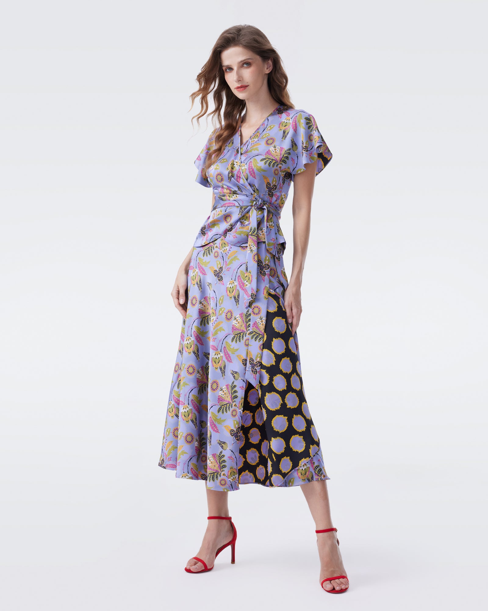 DVF KRISA REVERSIBLE MIDI SKIRT