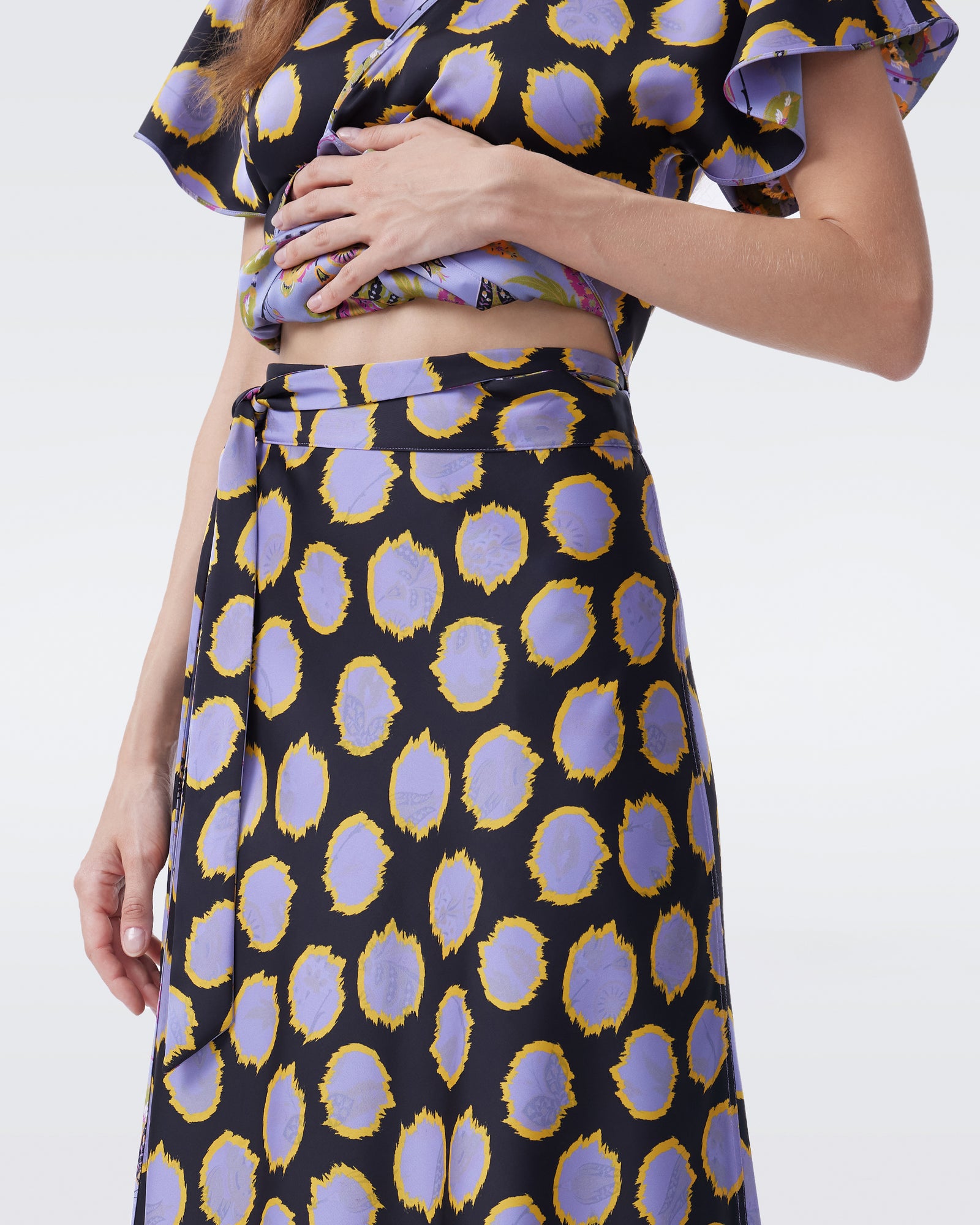 DVF KRISA REVERSIBLE MIDI SKIRT