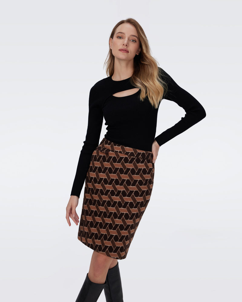 Ethel Knit Jacquard Skirt