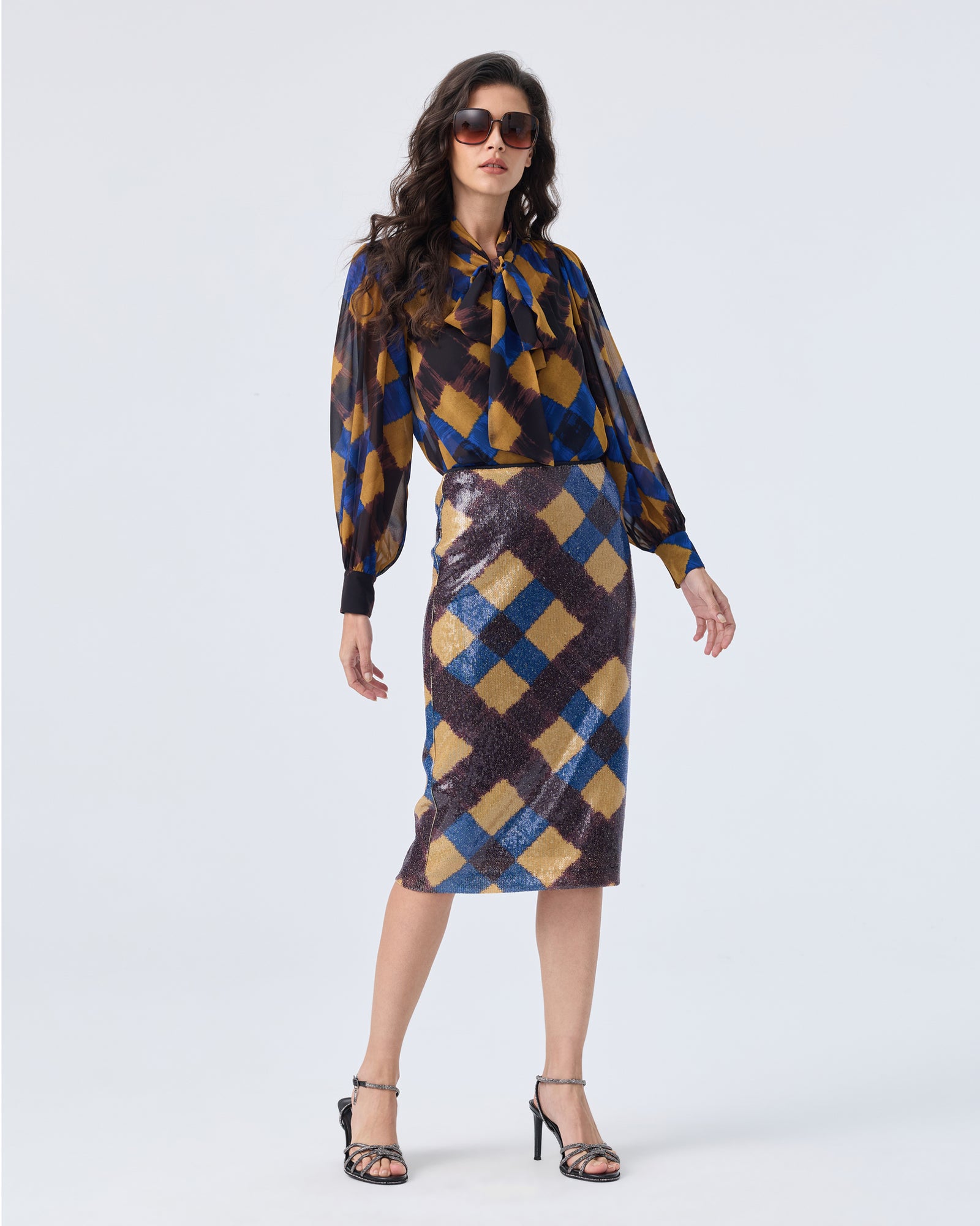 DVF BIANCA SEQUIN SKIRT