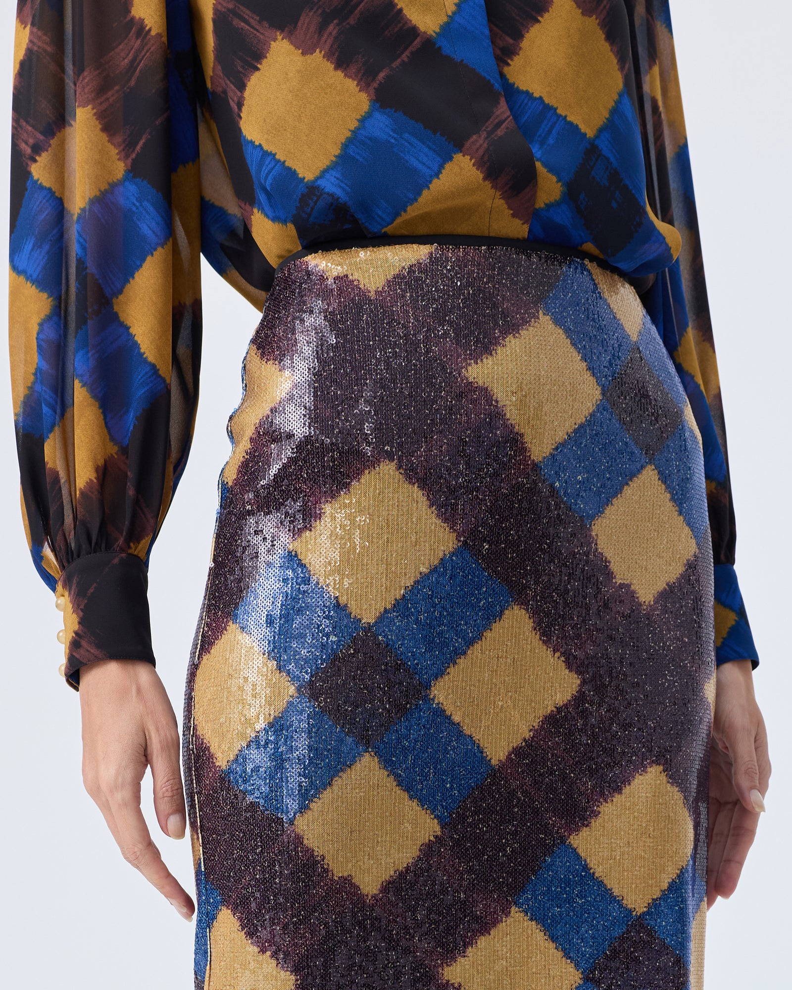 DVF BIANCA SEQUIN SKIRT