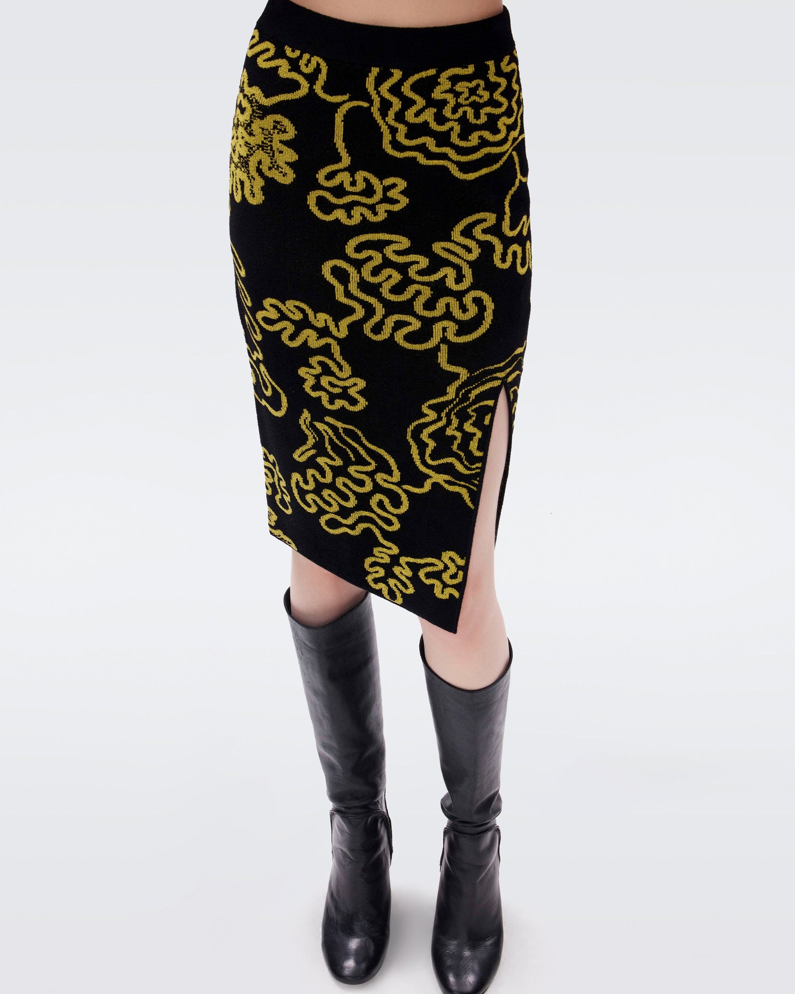 Gusta Knit Jacquard Skirt