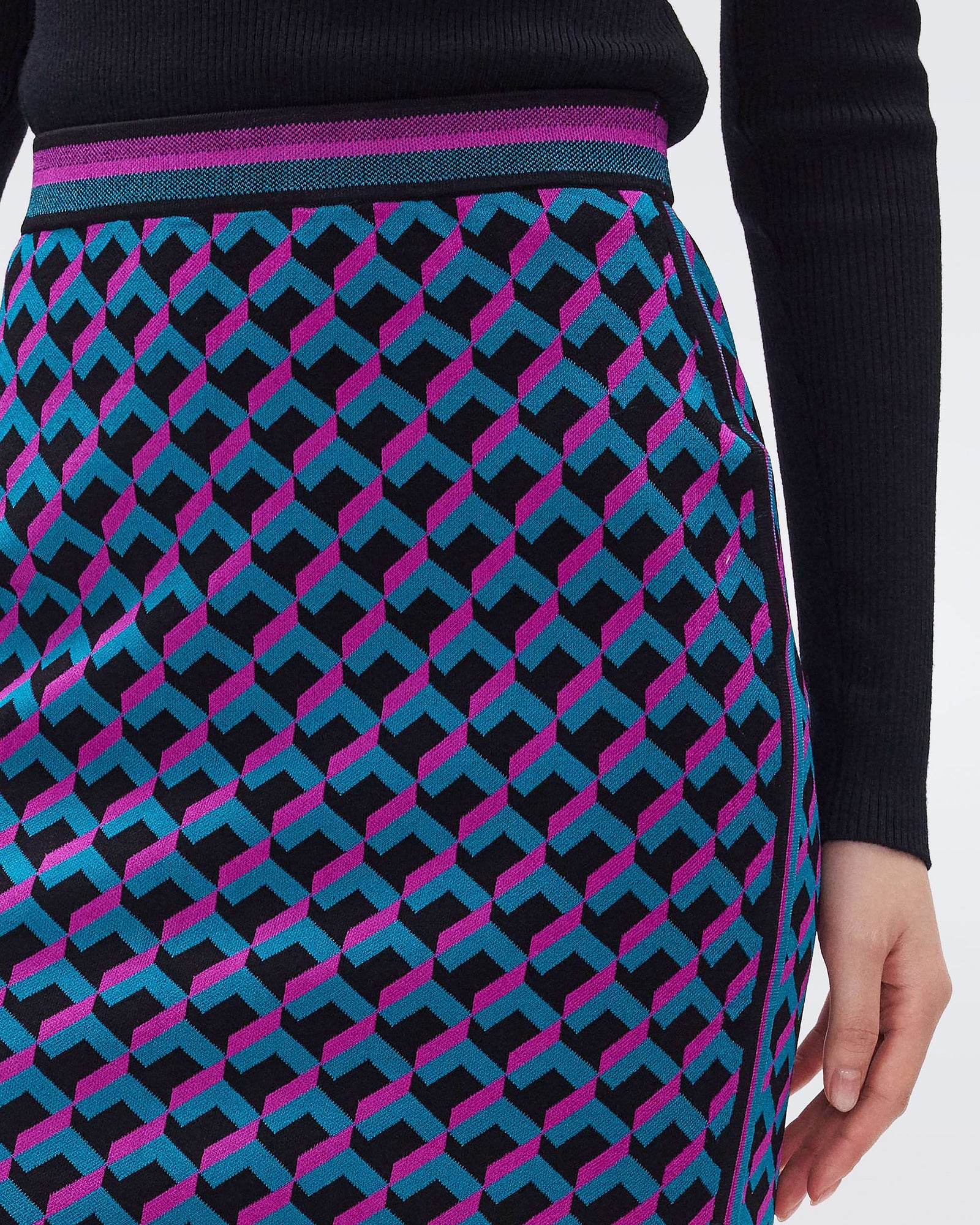 Hazel Knit Jacquard Skirt