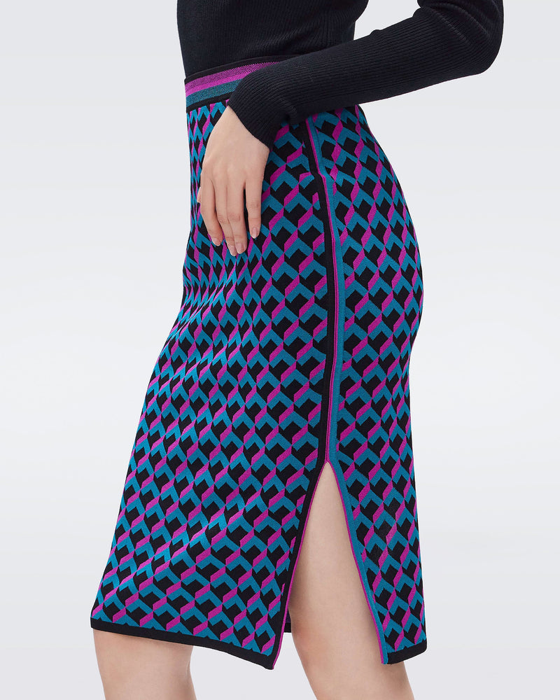 Hazel Knit Jacquard Skirt