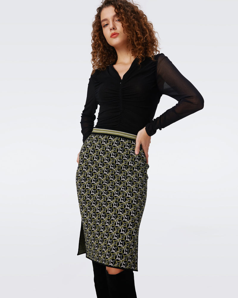 Hazel Knit Jacquard Skirt