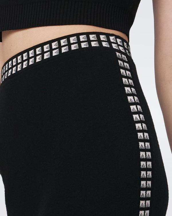 DVF EARTHA SKIRT in BLACK/STUD