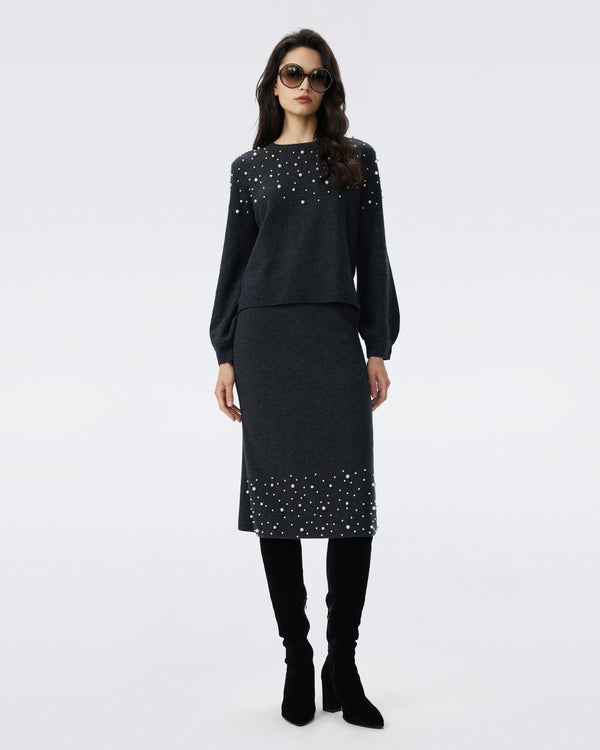 DVF PEARLS SKIRT