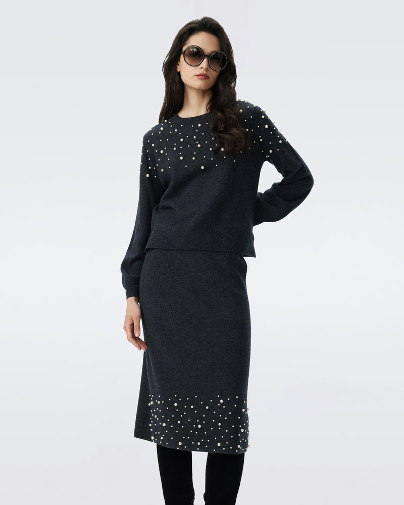 DVF PEARLS SKIRT
