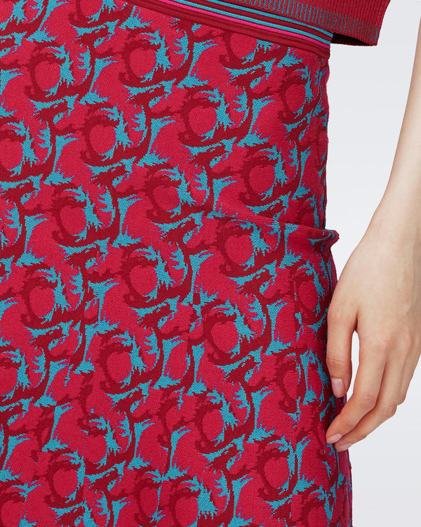 Dvf Gilles Skirt In Dragon Jade Sm