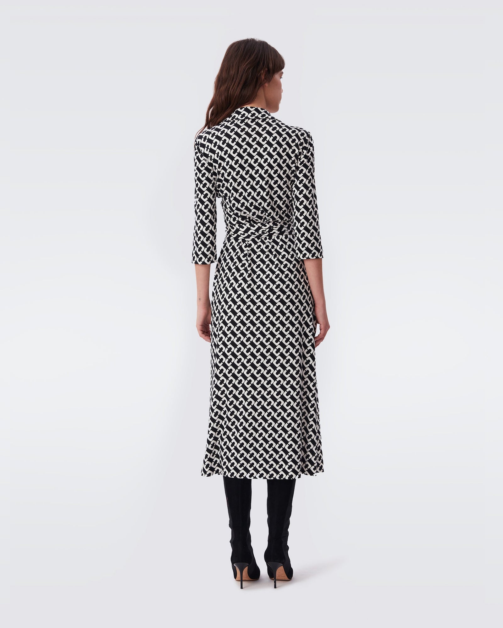 Abigail Silk Jersey Midi Wrap Dress