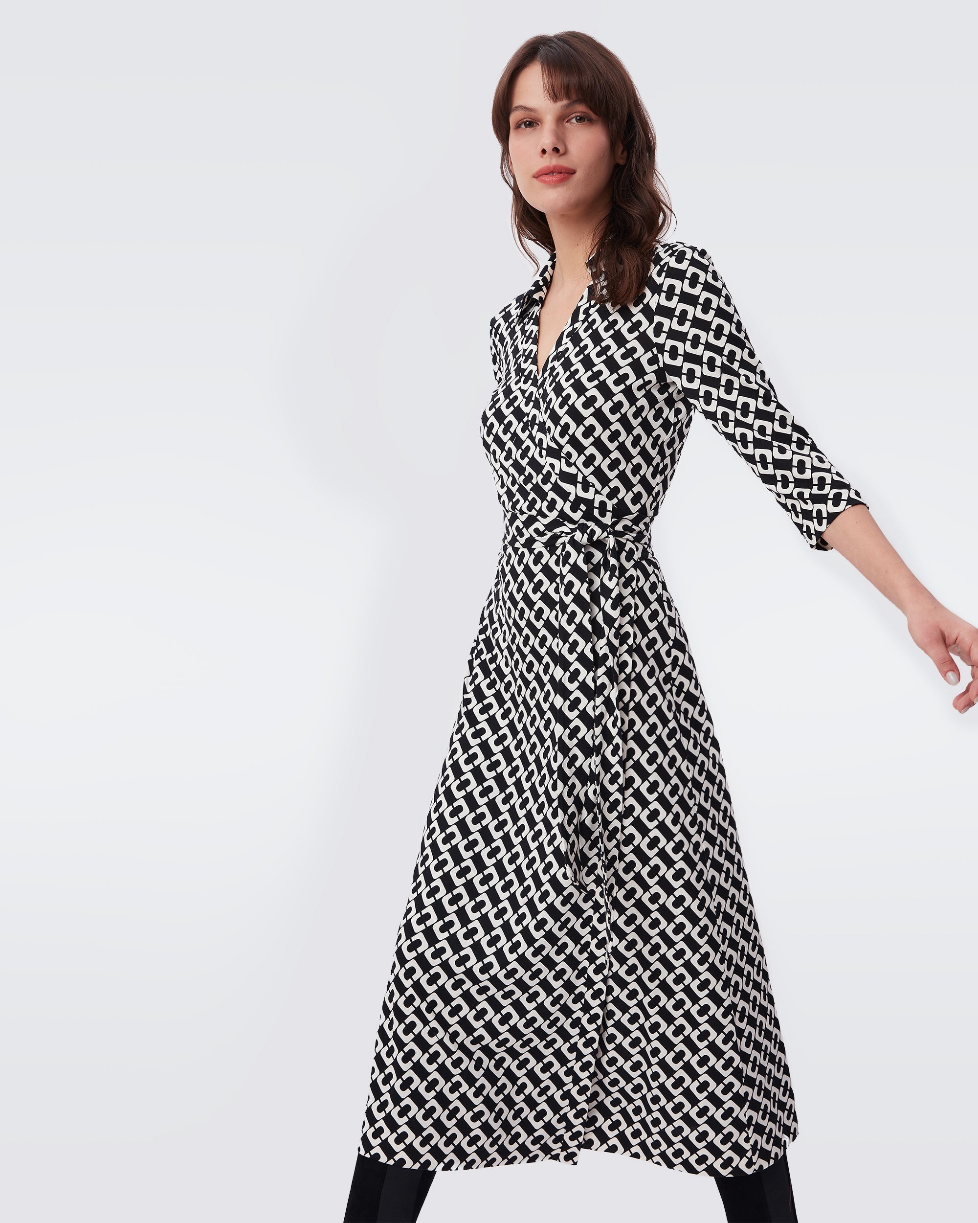Abigail Silk Jersey Midi Wrap Dress Diane von Furstenberg HongKong Abigail Silk Jersey Midi Wrap Dress Diane von Furstenberg HongKong