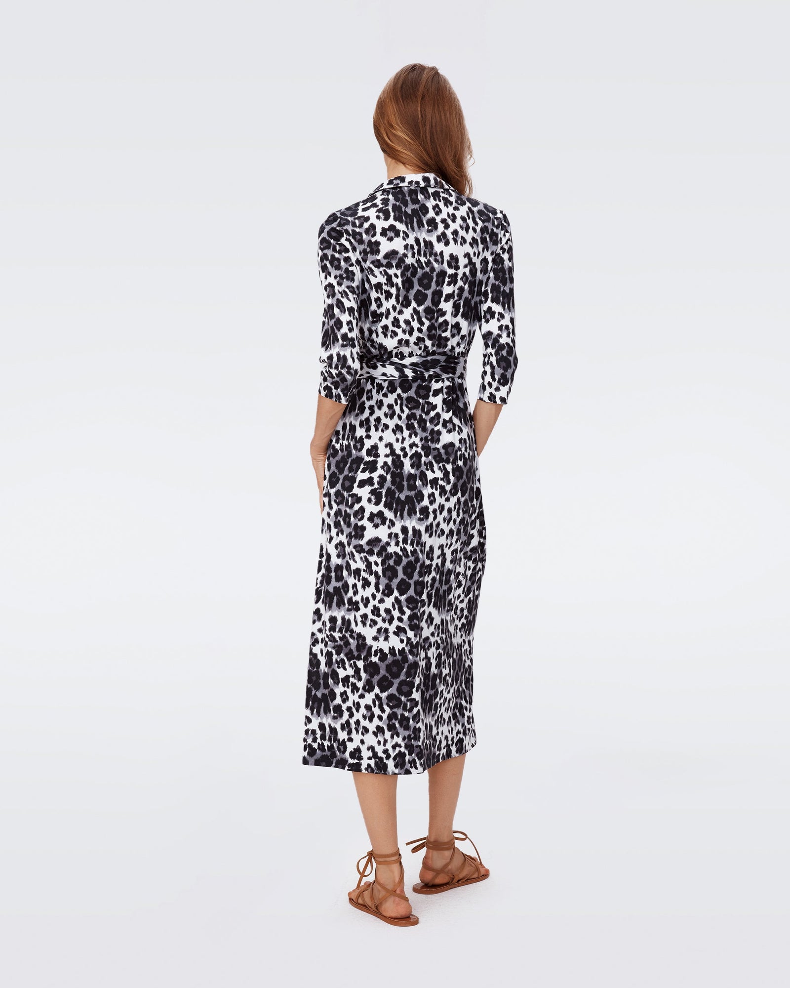 Abigail Silk Jersey Midi Wrap Dress