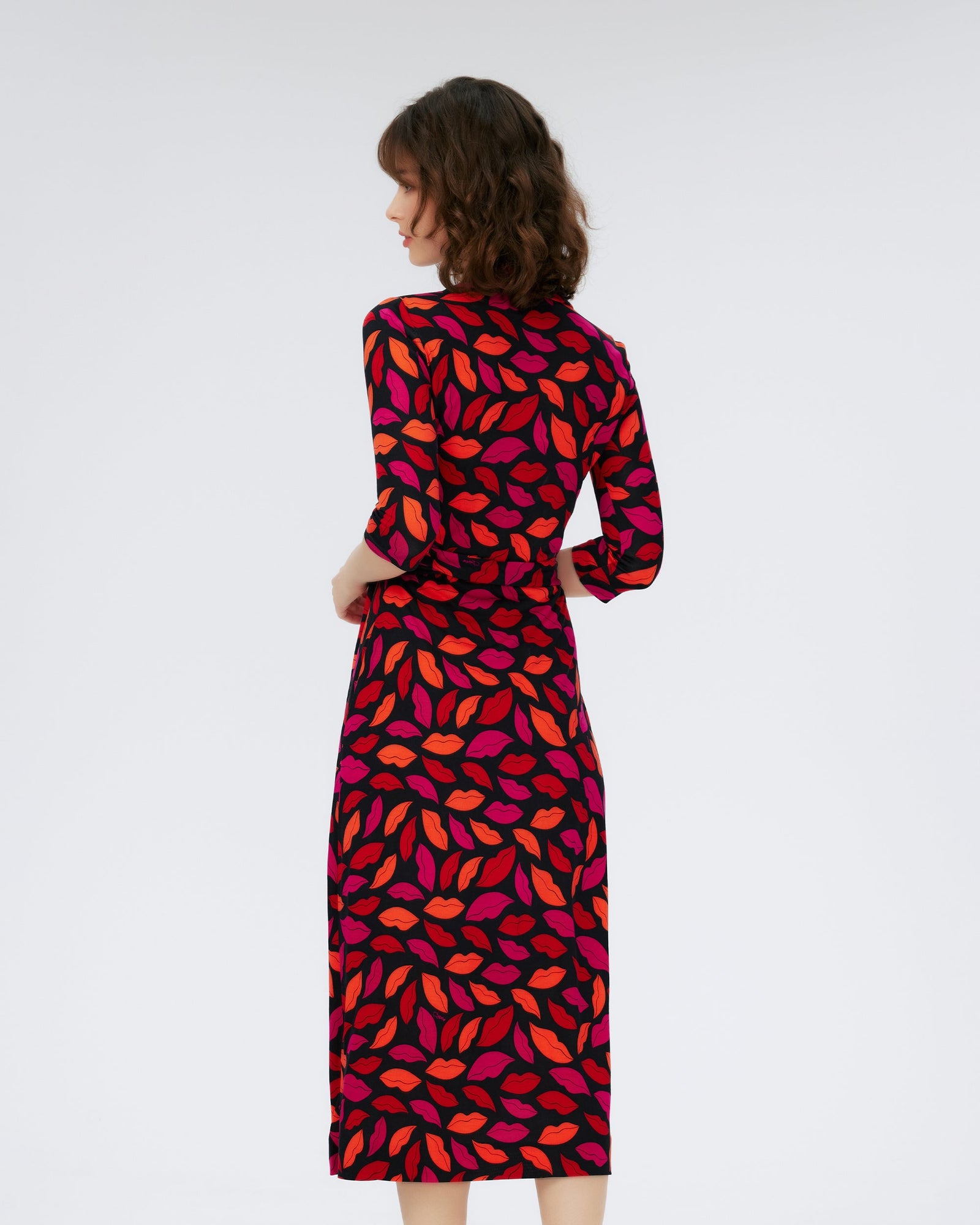 Abigail Silk Jersey Midi Wrap Dress