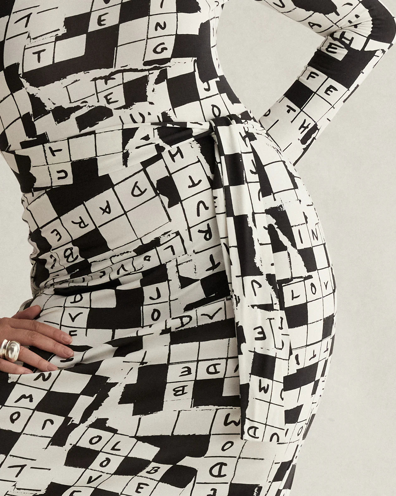 Coco Silk Jersey Dress in DVF 50th Crossword Ivory Diane von Furstenberg HongKong Coco Silk Jersey Dress in DVF 50th Crossword Ivory Diane von Furstenberg HongKong