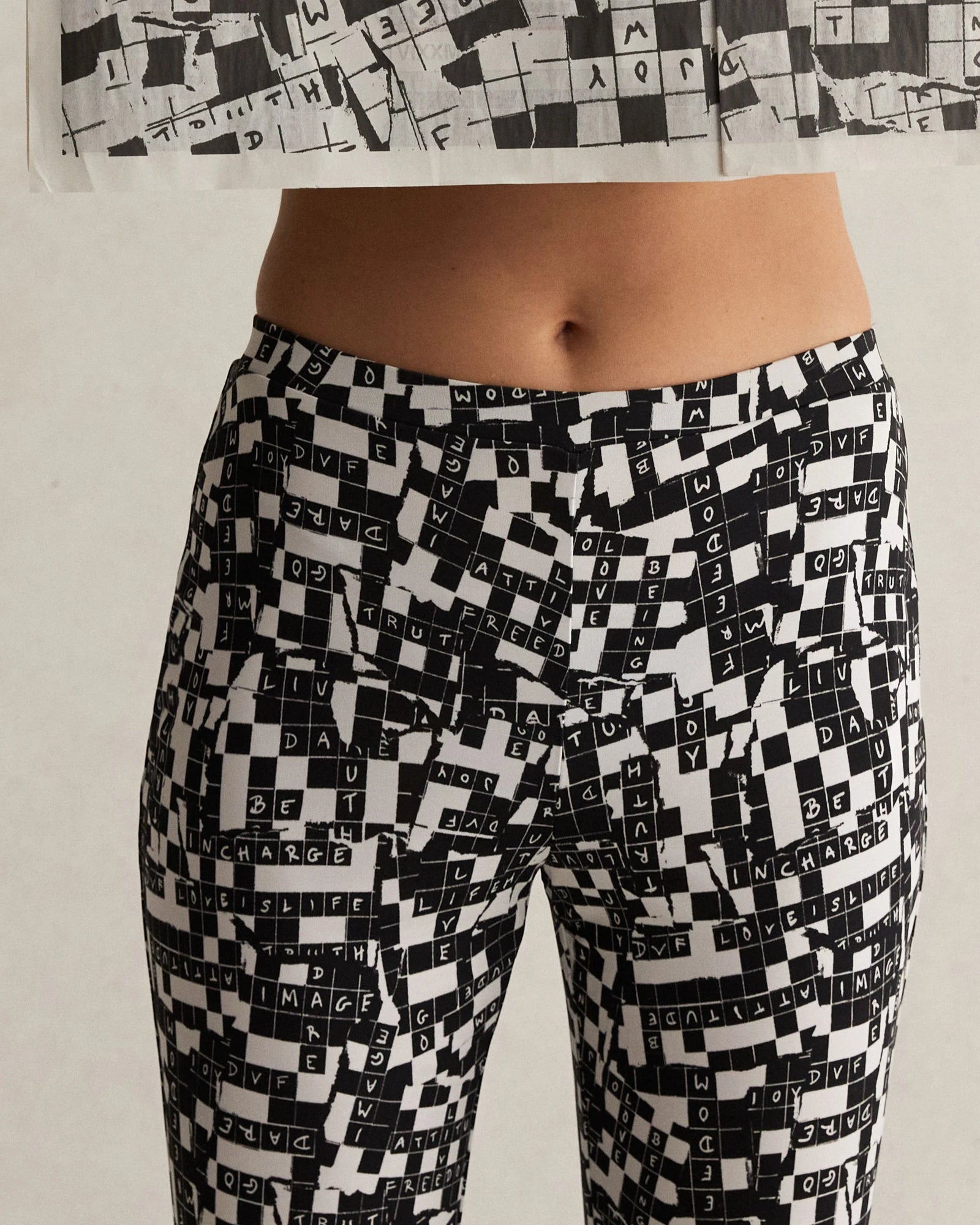 Brooklyn Pants in Tiny DVF 50th Crossword Black