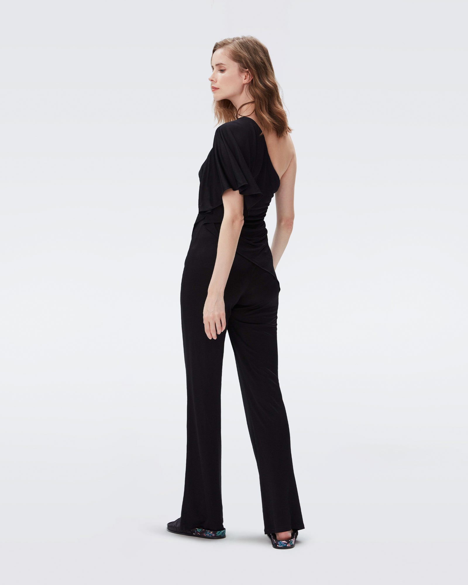DVF talia jumpsuit in black