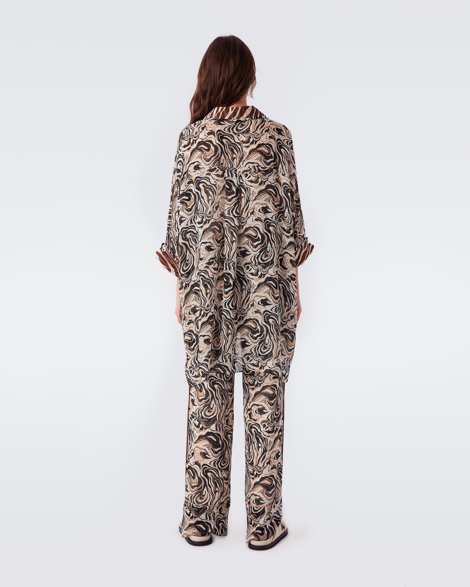 Marvel Wide Leg Chiffon Pants