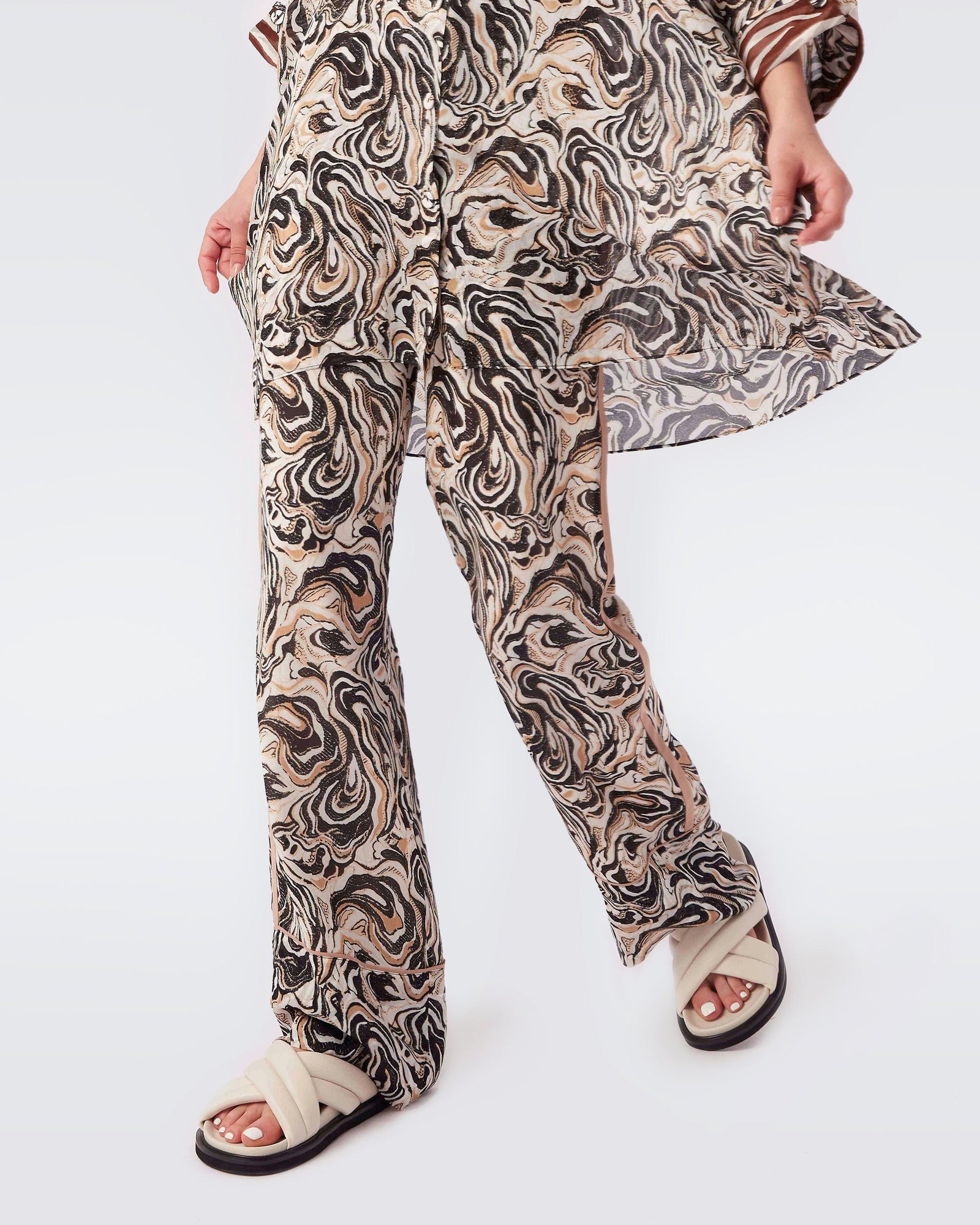 Marvel Wide Leg Chiffon Pants