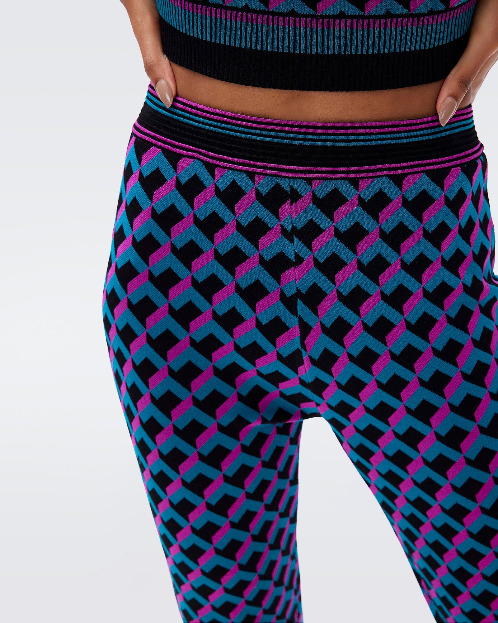 Hatti Knit Jacquard Pants