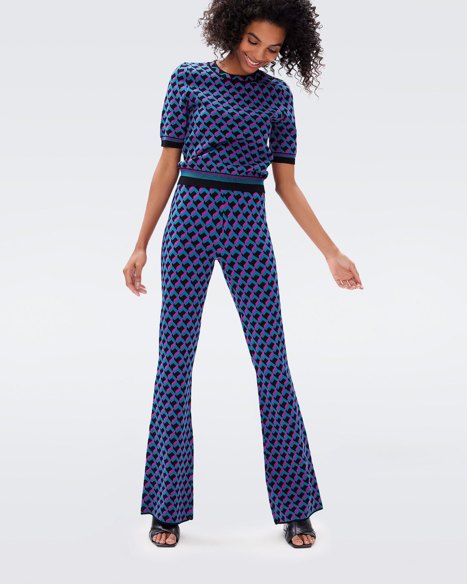 Hatti Knit Jacquard Pants