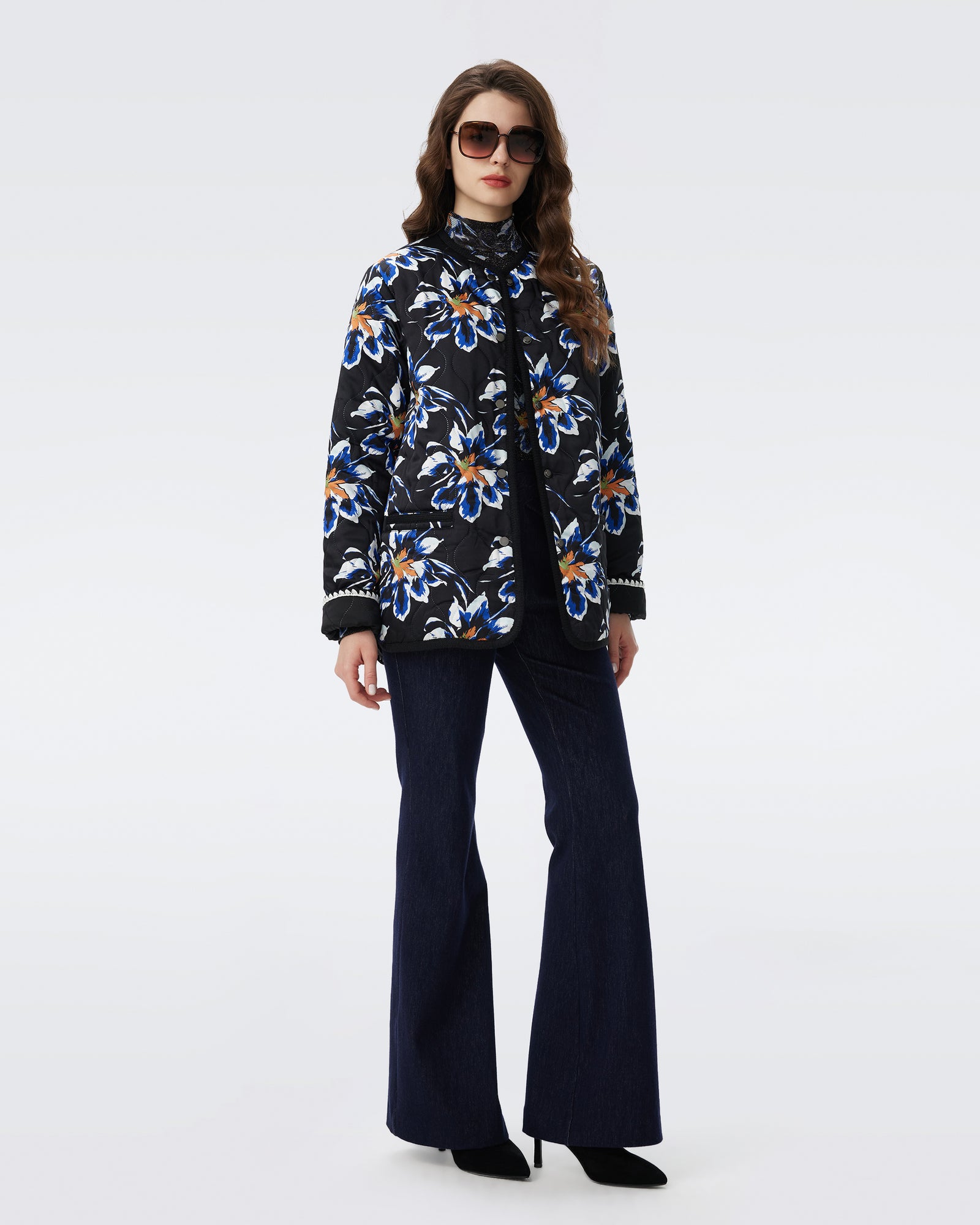 DVF DOMINO TWO REVERSIBLE COAT