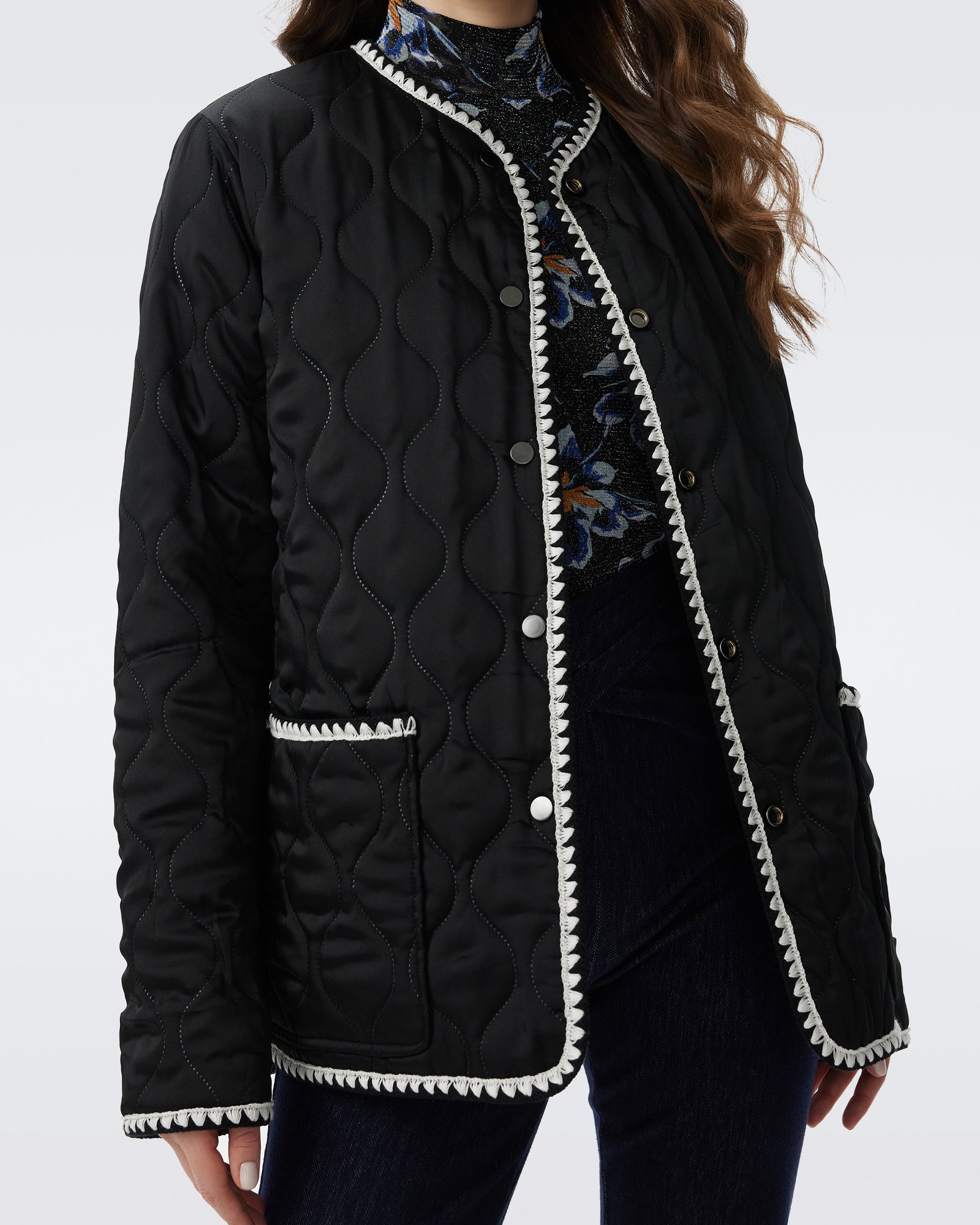 DVF DOMINO TWO REVERSIBLE COAT