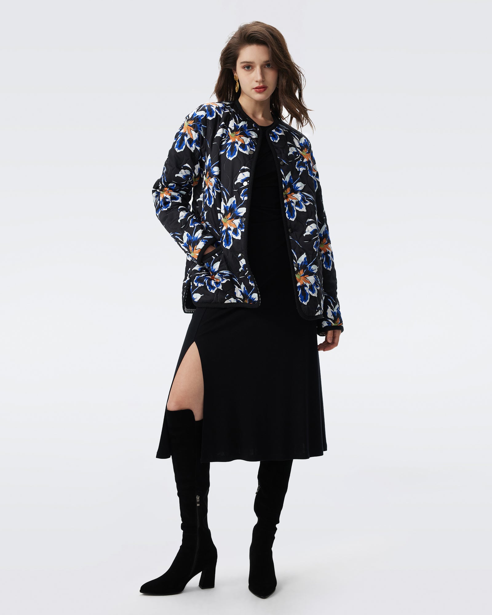 DVF DOMINO TWO REVERSIBLE COAT