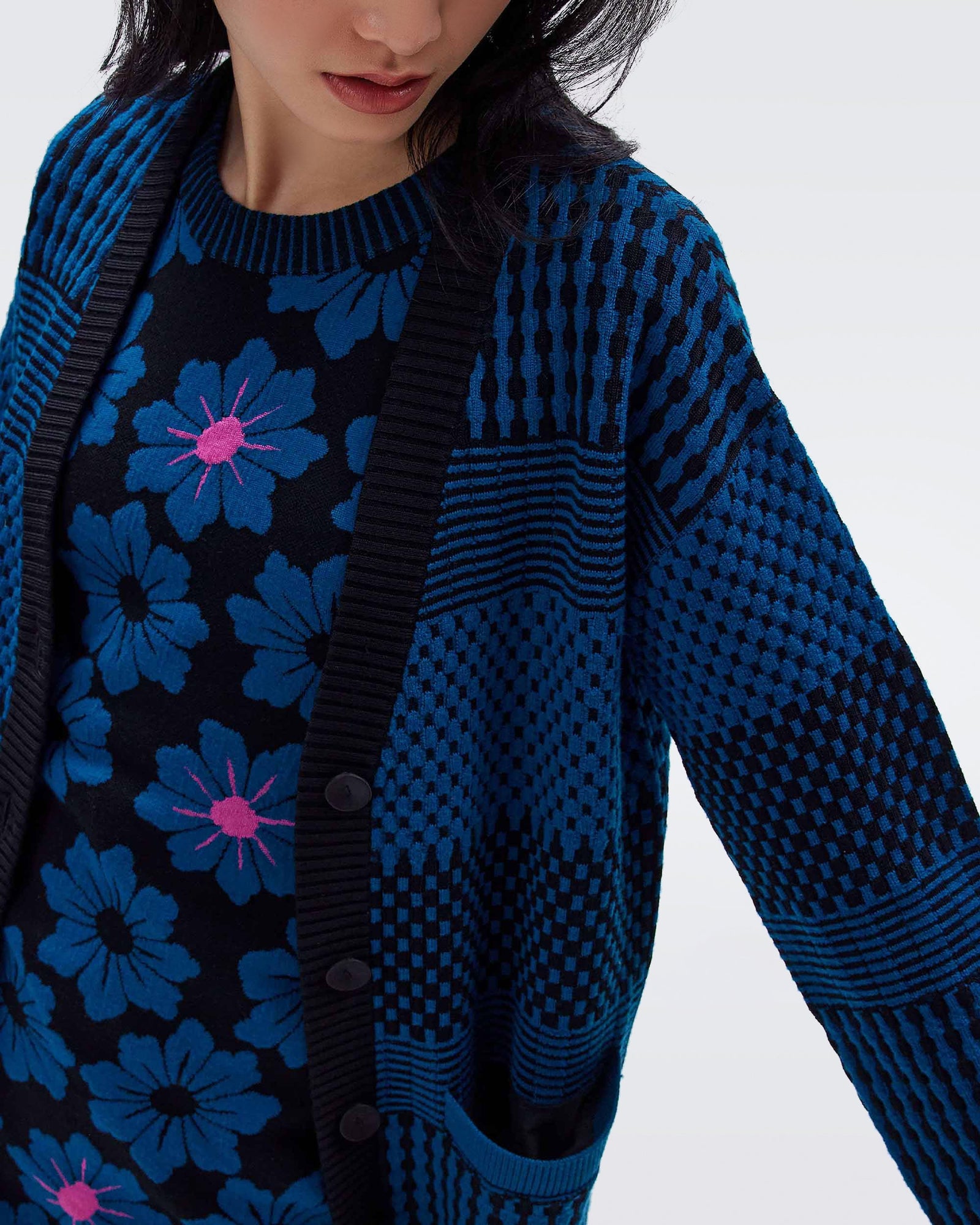 Mona Knit Jacquard Cardigan