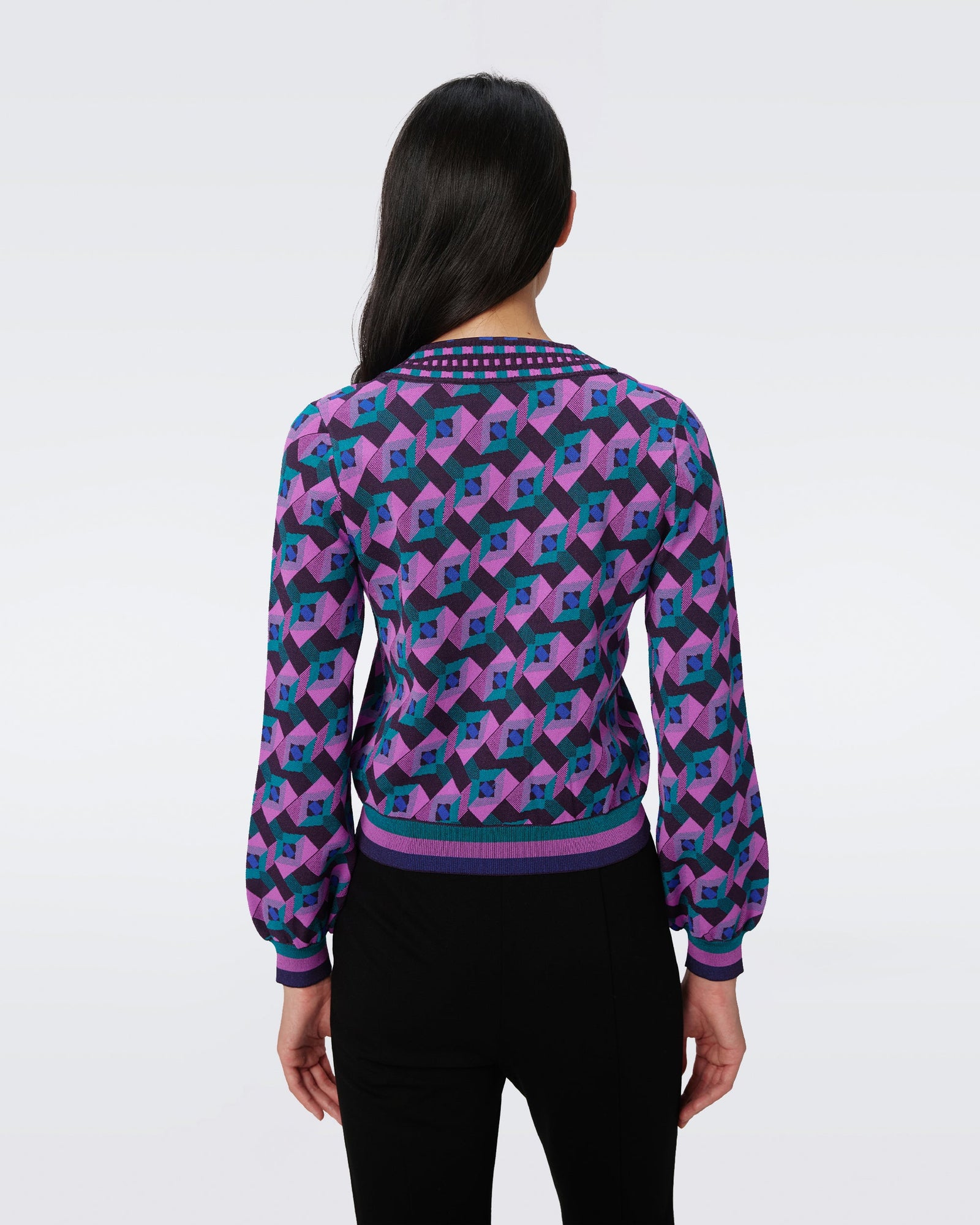 Bryant Knit Jacquard Cardigan