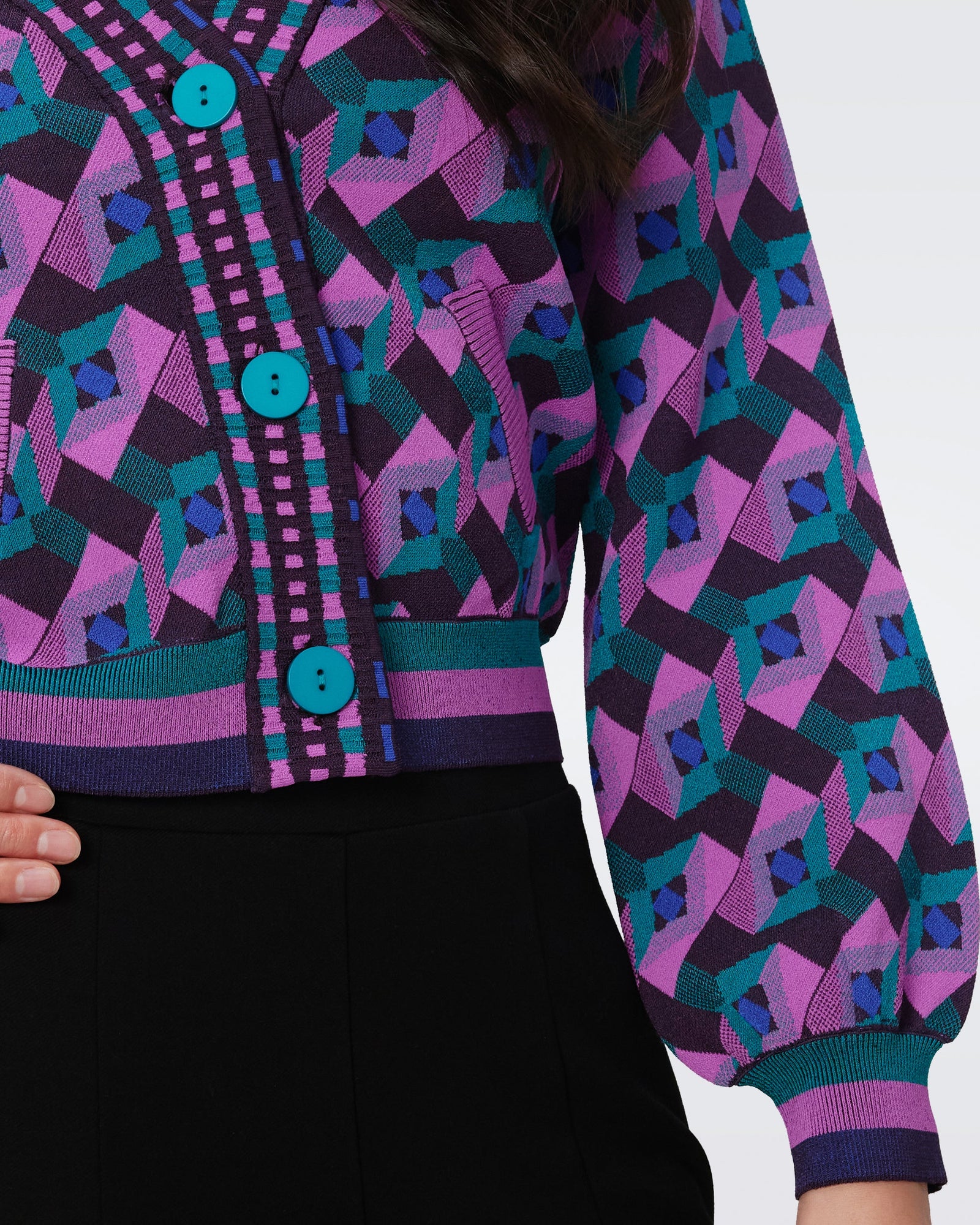 Bryant Knit Jacquard Cardigan