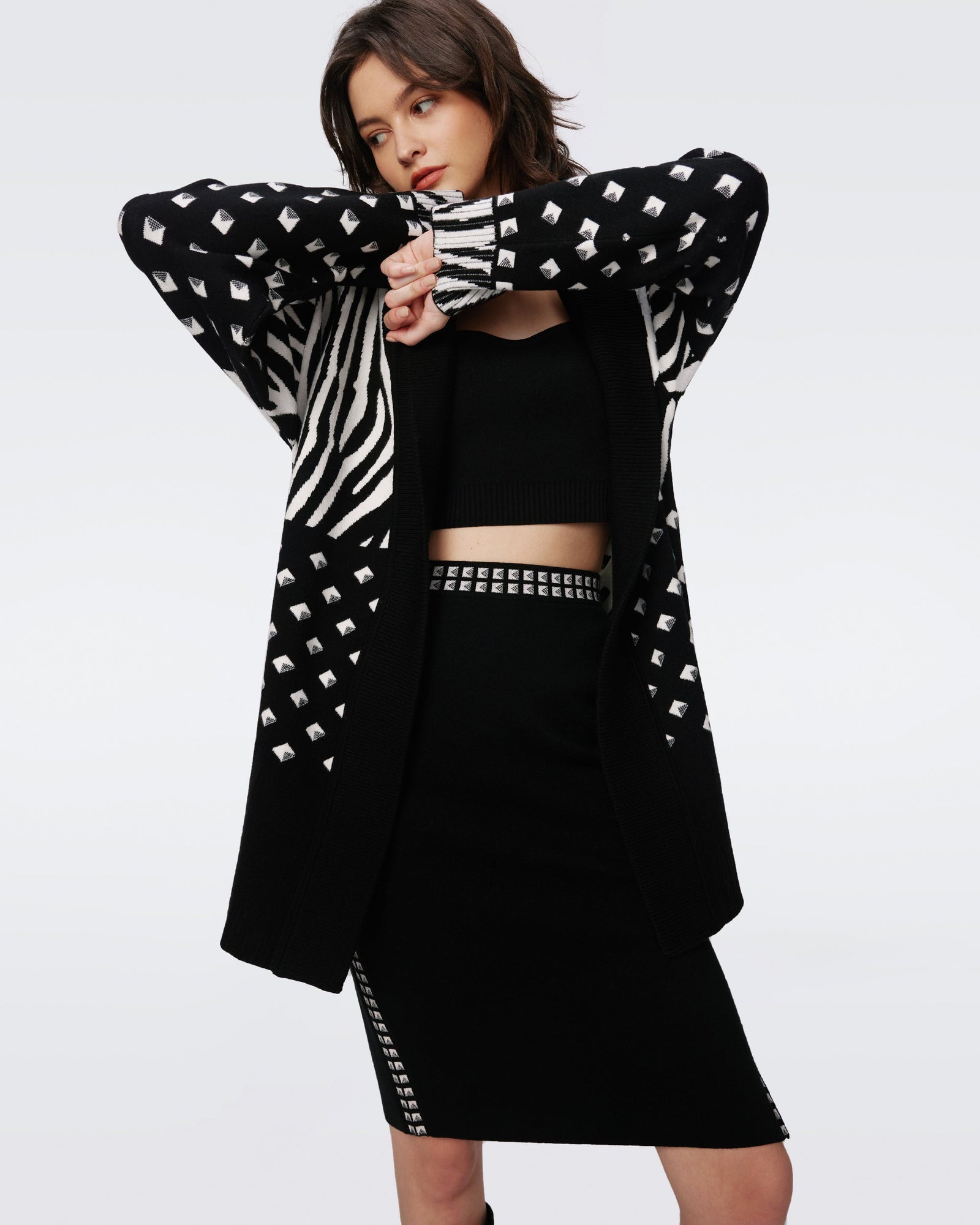 Lee Knit Jacquard Cardigan