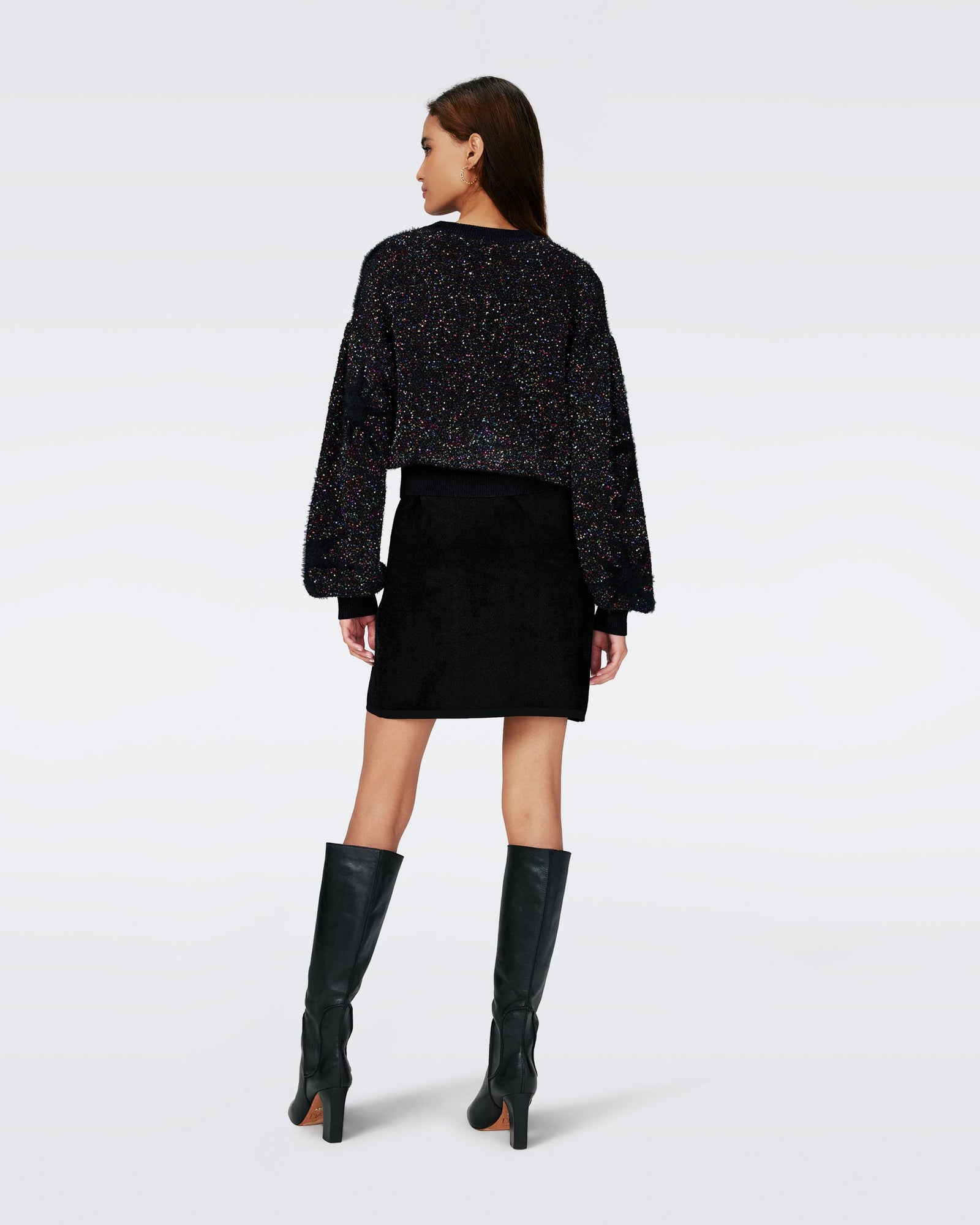 Aridina Sequin Jacquard Cardigan