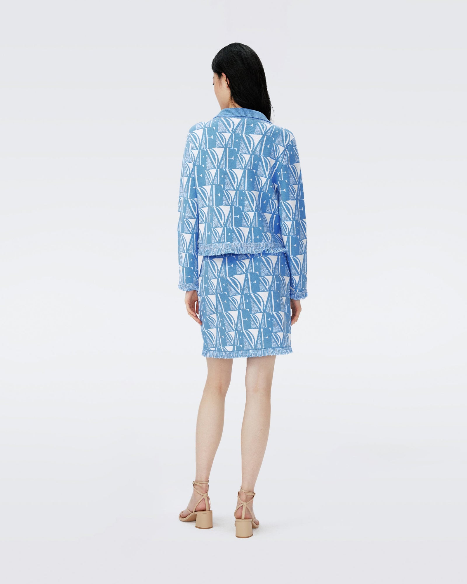 Dvf Morgaine Cardigan In Dvf Logo Blue