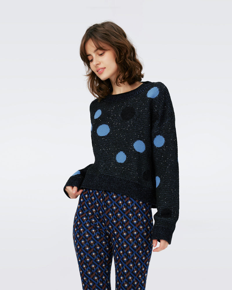 Dvf Phillipa Top In Dots Blue